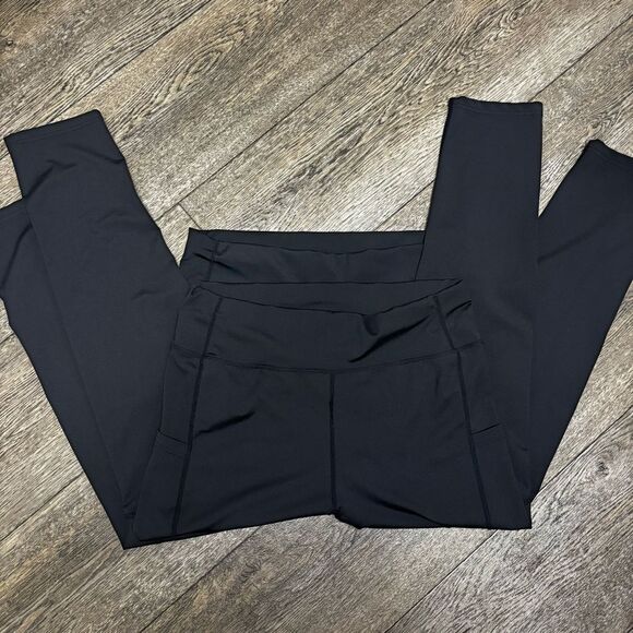 (H200) Black Leggings -2pack - Picture 1 of 3